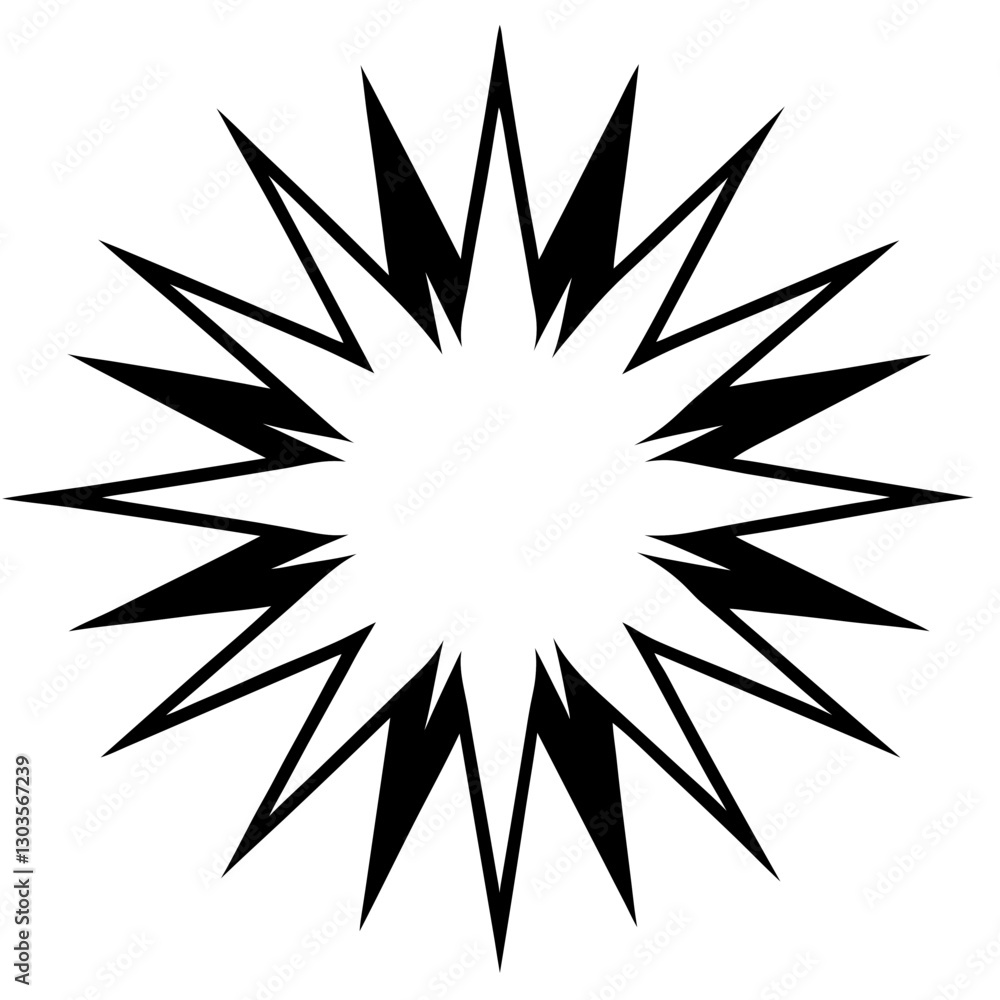 a black and white burst illustration in the shape of a star, with sharp edges radiating outwards from a central point vector illustration a black and white burst illustration in the shape of a star, with sharp edges radiating outwards from a central point vector illustration