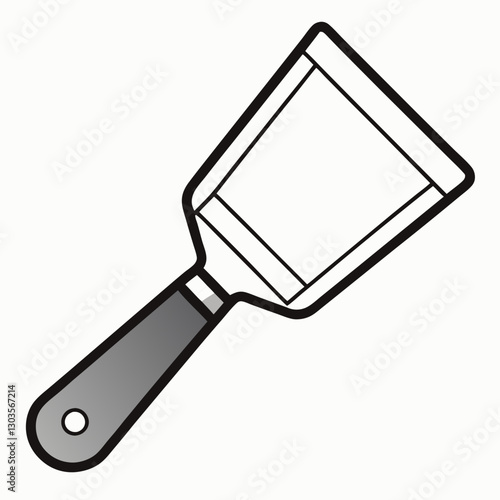 a paint scraper on a isolated background vector illustration