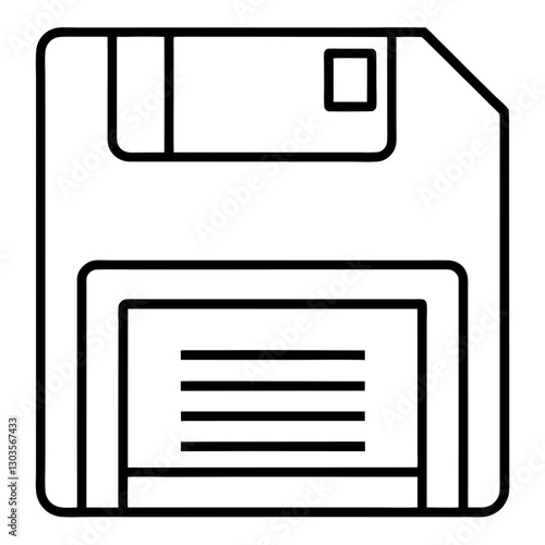 a close-up view of a floppy disk, a symbol of data storage vector illustration