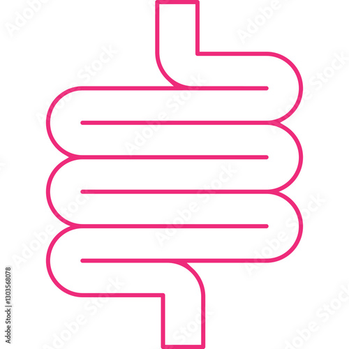 Intestines single vector icon illustration