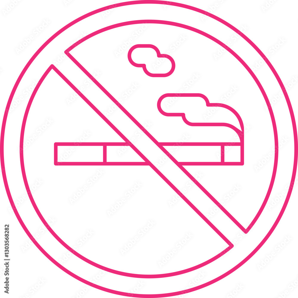 No Smoking Sign single vector icon illustration No Smoking Sign single vector icon illustration