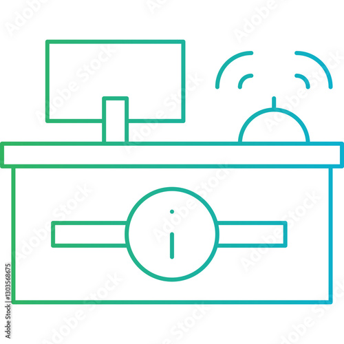 Hospital Reception single vector icon illustration