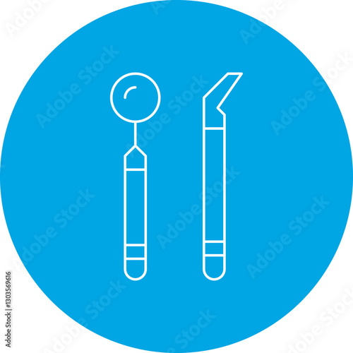 Dentist Tool III single vector icon illustration