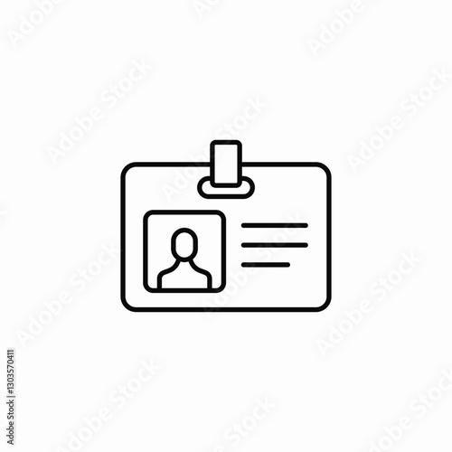identity information card icon sign vector