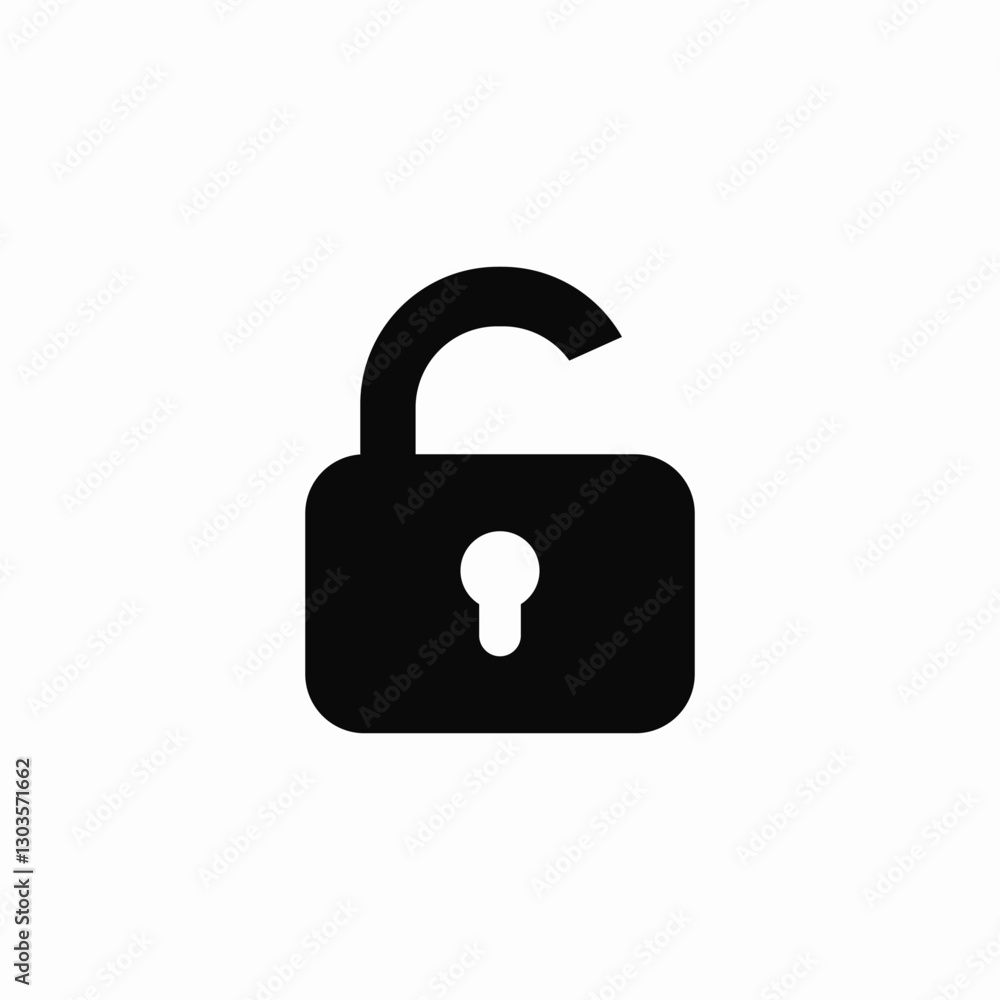 security unlock icon sign vector security unlock icon sign vector