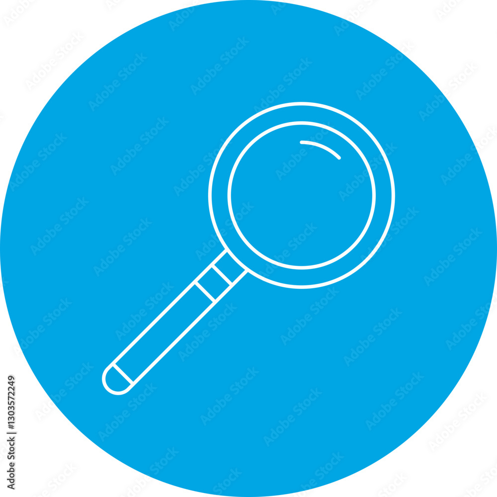 Magnifying glass single vector icon illustration Magnifying glass single vector icon illustration