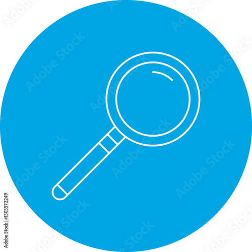 Magnifying glass single vector icon illustration