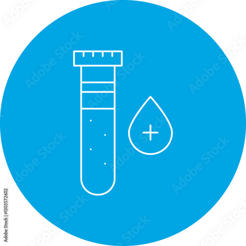 Blood Sample single vector icon illustration