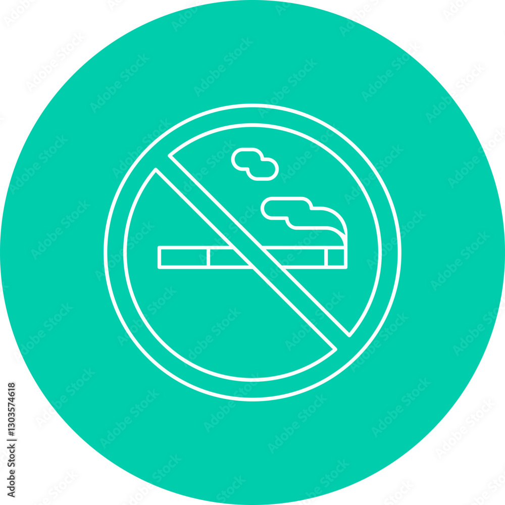 No Smoking Sign single vector icon illustration No Smoking Sign single vector icon illustration