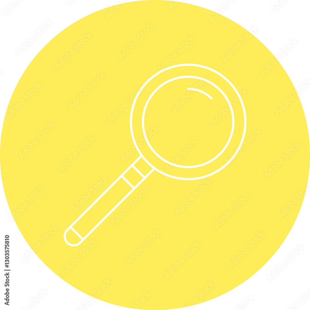 Magnifying glass single vector icon illustration Magnifying glass single vector icon illustration
