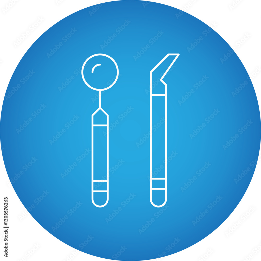 Dentist Tool III single vector icon illustration Dentist Tool III single vector icon illustration