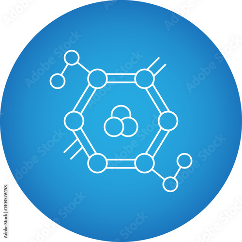 Molecules single vector icon illustration