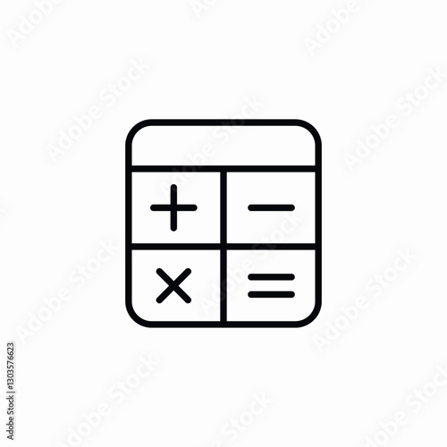 calculator app icon sign vector