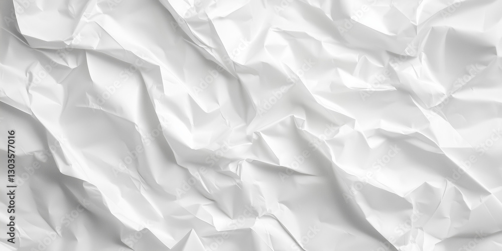 Obraz premium White Crumpled Plastic Texture Background