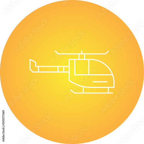 Helicopter single vector icon illustration