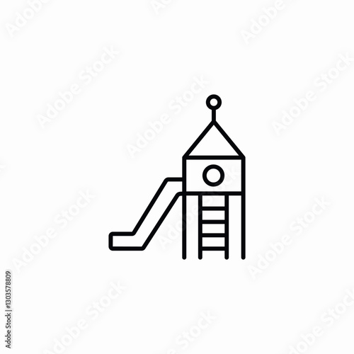 playground slope icon sign vector