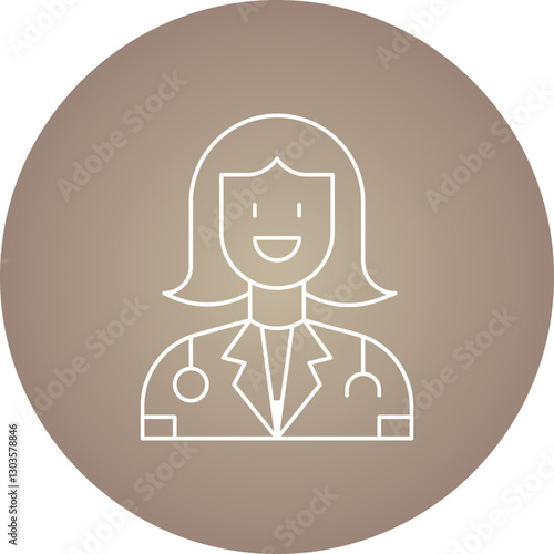 Doctors single vector icon illustration