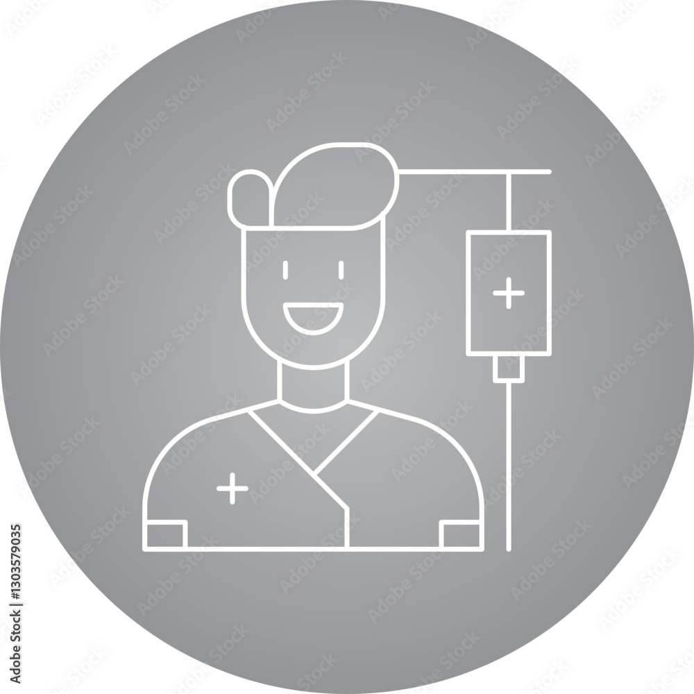 Male Patient single vector icon illustration Male Patient single vector icon illustration