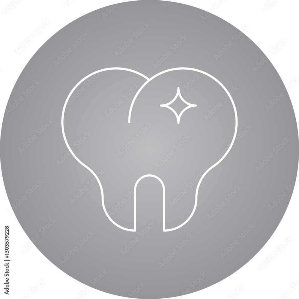 Teeth single vector icon illustration