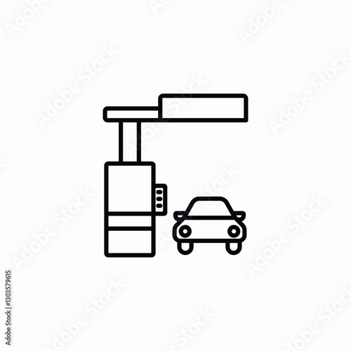 vehicle toll icon sign vector