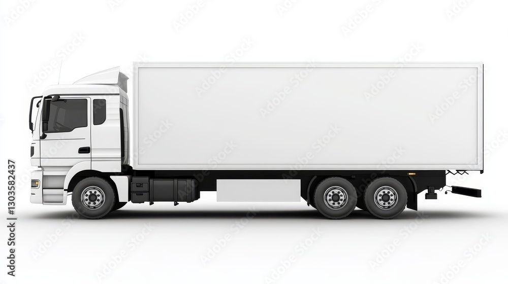 Blank White Box Truck Mockup, Transport , Vehicle Blank White Box Truck Mockup, Transport , Vehicle