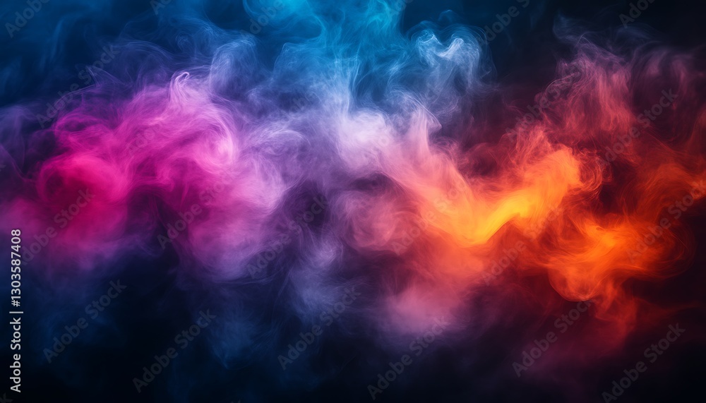 Colored Smoke Abstract Dark Background Colored Smoke Abstract Dark Background