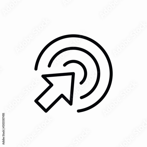 click arrow icon sign vector