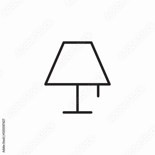 desk lamp icon sign vector