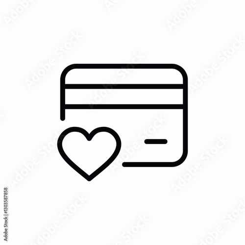 favorite bank card icon sign vector