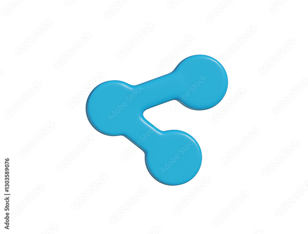 3D share icon 3D illustration 3D share icon 3D illustration