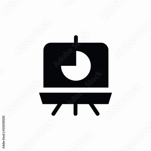 statistics presenting icon sign vector