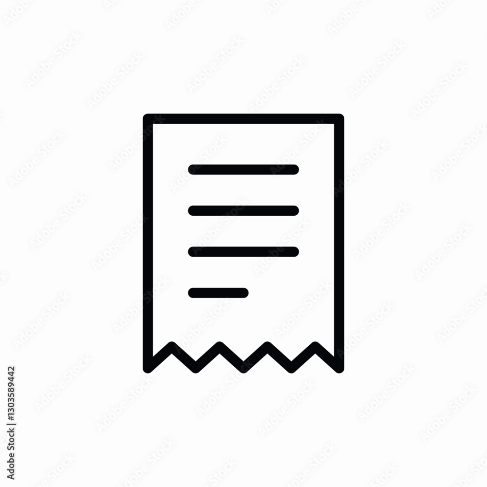 transaction receipt paper icon sign vector transaction receipt paper icon sign vector