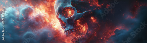 Satanic rituals blend with quantum mechanics in a surreal cosmos