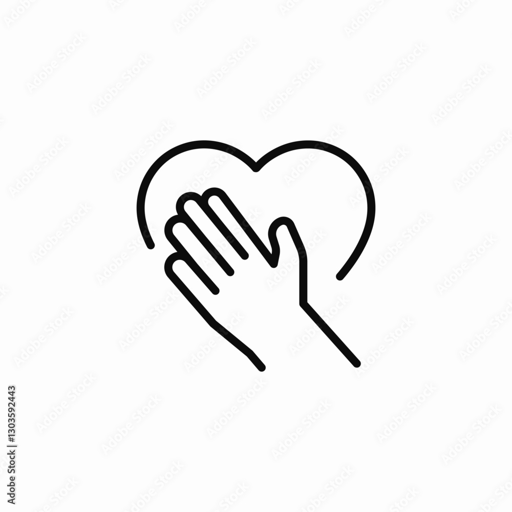 care heart icon sign vector