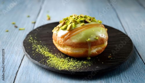 Irresistible Pistachio Stuffed Donut: Dubai’s Latest Dessert Delight. Dubai donut
