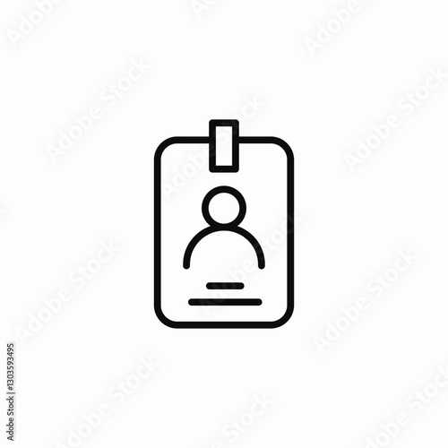 identity card icon sign vector