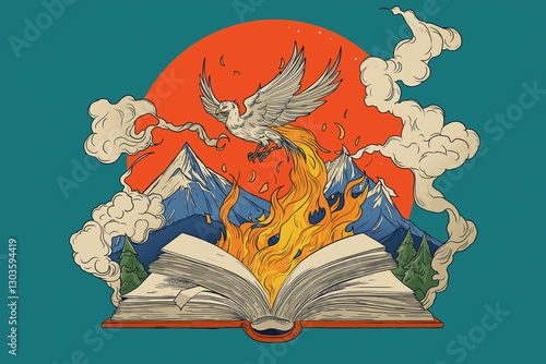 Phoenix Over Mountains and Book