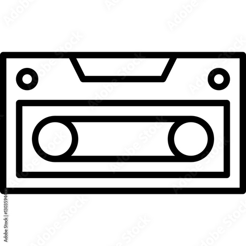 Casette single vector icon illustration