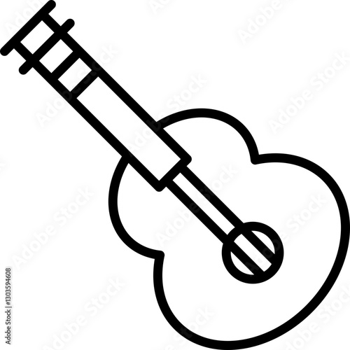 Guitar single vector icon illustration