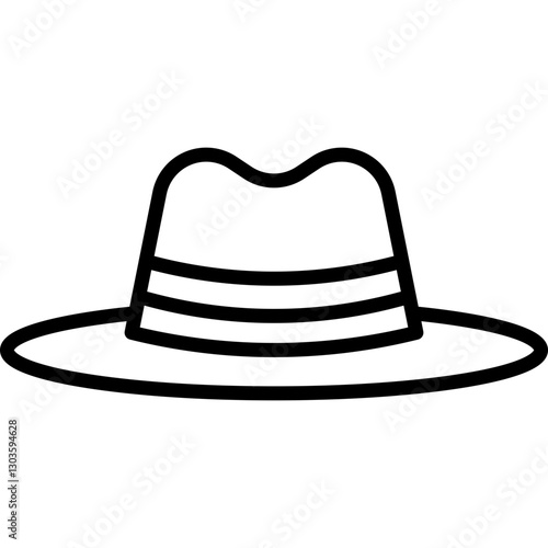 Hat II single vector icon illustration