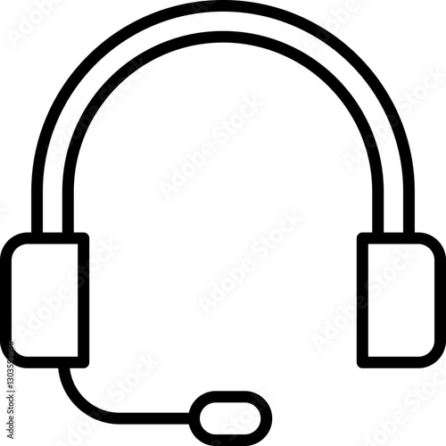 Headphones single vector icon illustration