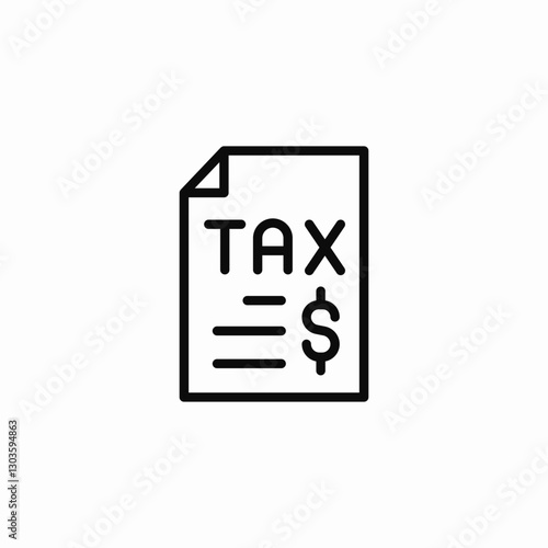 tax document icon sign vector