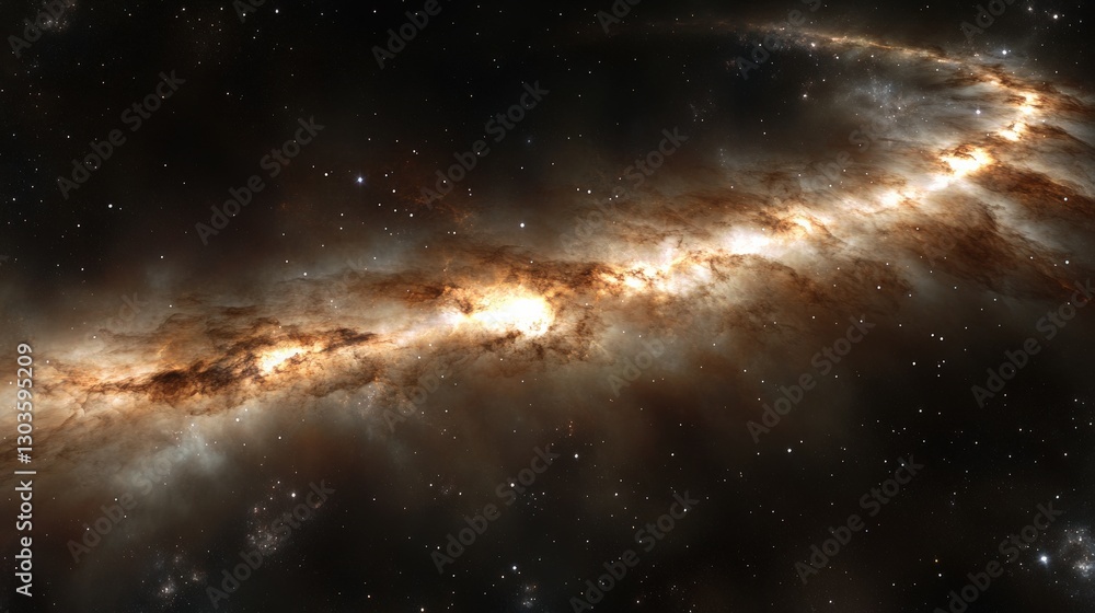 Obraz premium Stunning Cosmic Vortex with Sparkling Stars and Ethereal Dust Capturing the Beauty of the Infinite Universe in a Mesmerizing Astronomical Scene