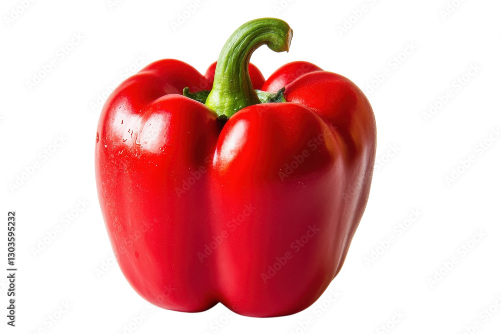 Vibrant red bell pepper against a minimalist backdrop on a sunny afternoon in the kitchen isolated on transparent background Vibrant red bell pepper against a minimalist backdrop on a sunny afternoon in the kitchen isolated on transparent background