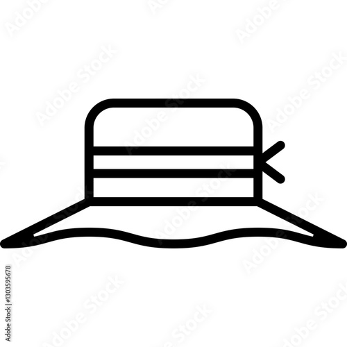 Women's Hat single vector icon illustration