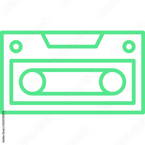 Casette single vector icon illustration