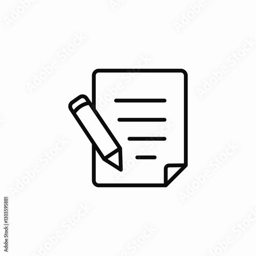 write essay icon sign vector