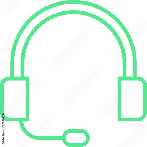 Headphones single vector icon illustration