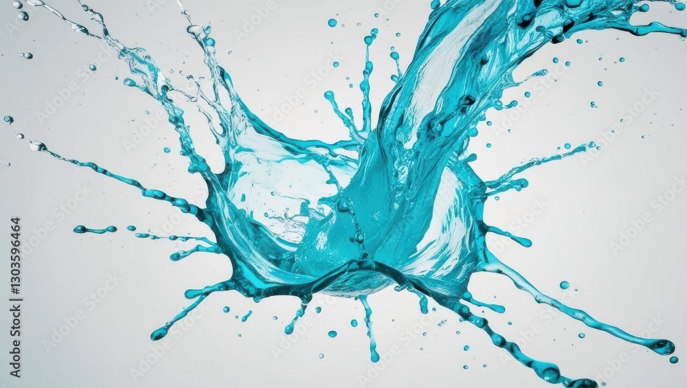 Splashes of water of various shapes. Splashes of water of various shapes.