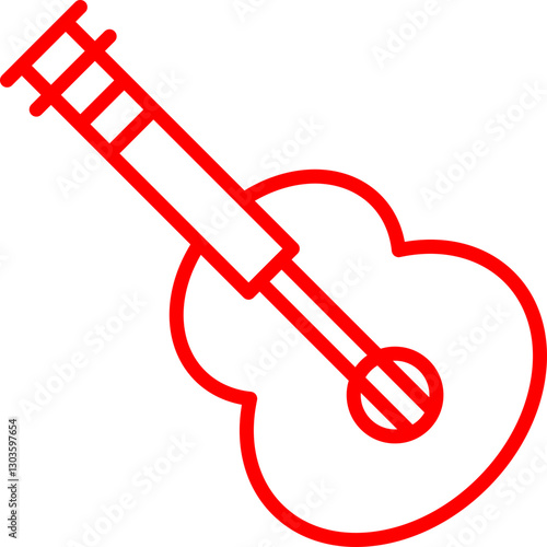 Guitar single vector icon illustration